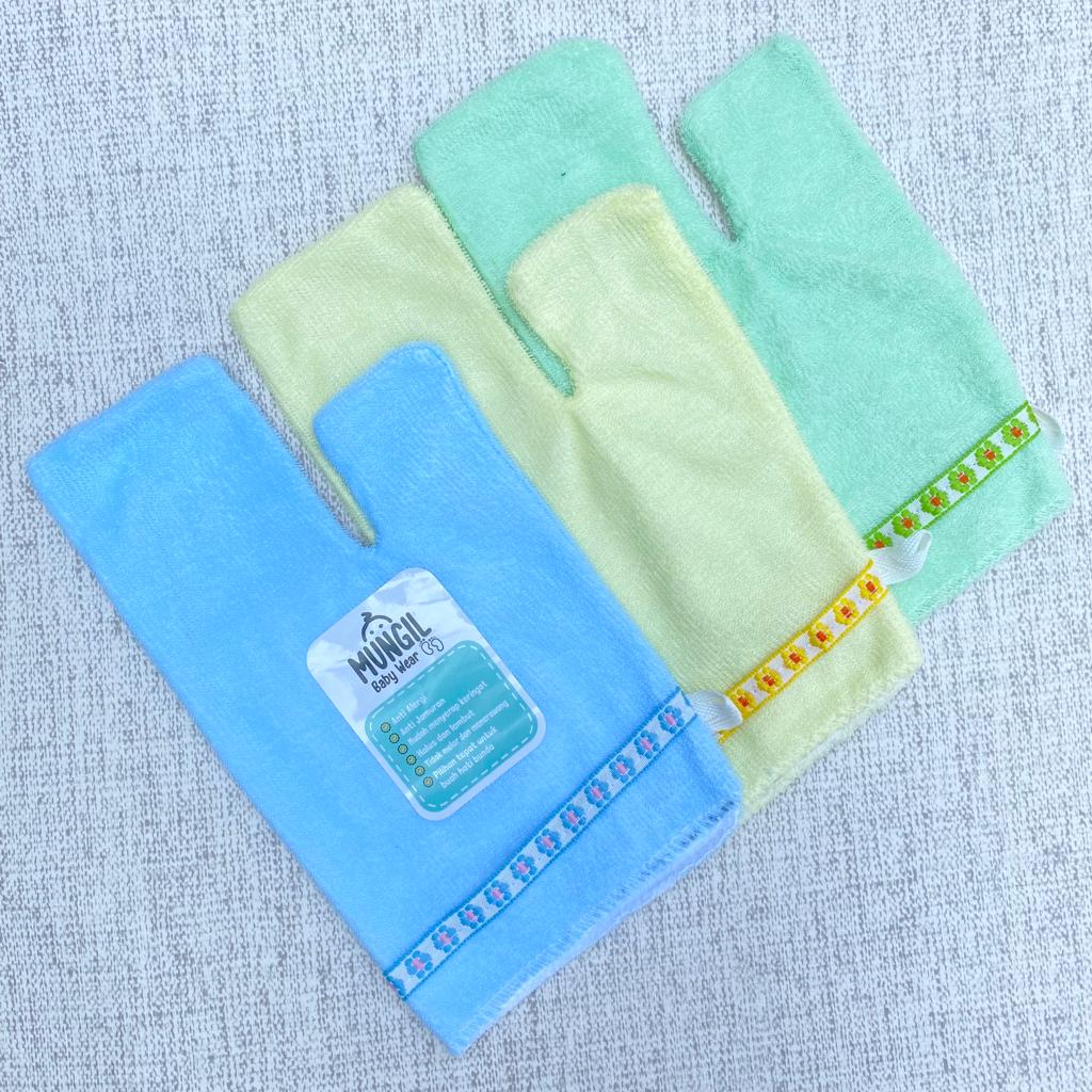 3 PCS Washlap Bayi Lap Mandi Bayi Model Jari Mungil Baby Wear