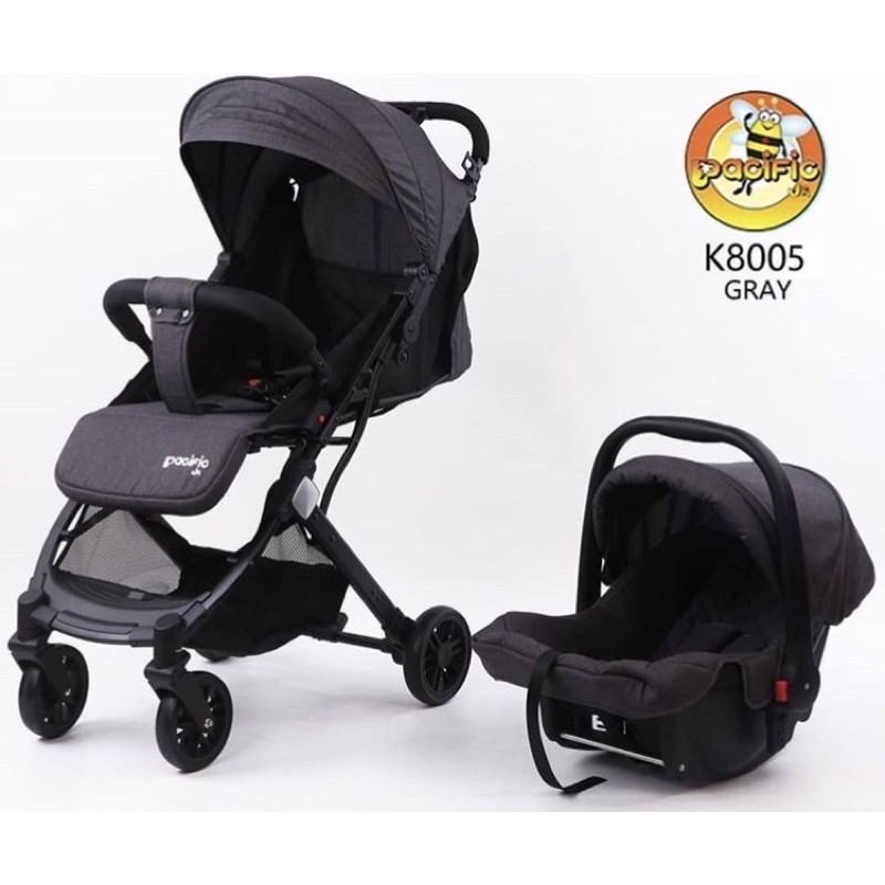 Stroller Pacific Baby K8005 Travel System Kereta Set Bayi + Carrier