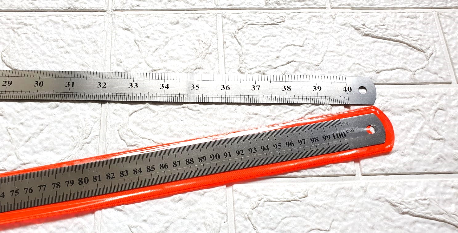Penggaris Besi 100 Cm / Garisan Besi 1 Meter / Penggaris Besi Mistar