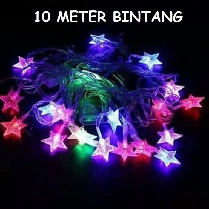 Lampu Tumbler Bintang 10 Meter Light LED Warna Warni Lampu Dekor Hias Tahan Air - Bayar di Tempat