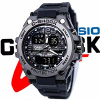 DIJAMIN ANTI AIR  !!!! Jam Tangan Dual Time - C-Shock - New Arrival - All Black - Multi Fitur - Jam Tangan Sport Pria - Desain Elegan - Free Kaca Mata Dan Box Exlusive