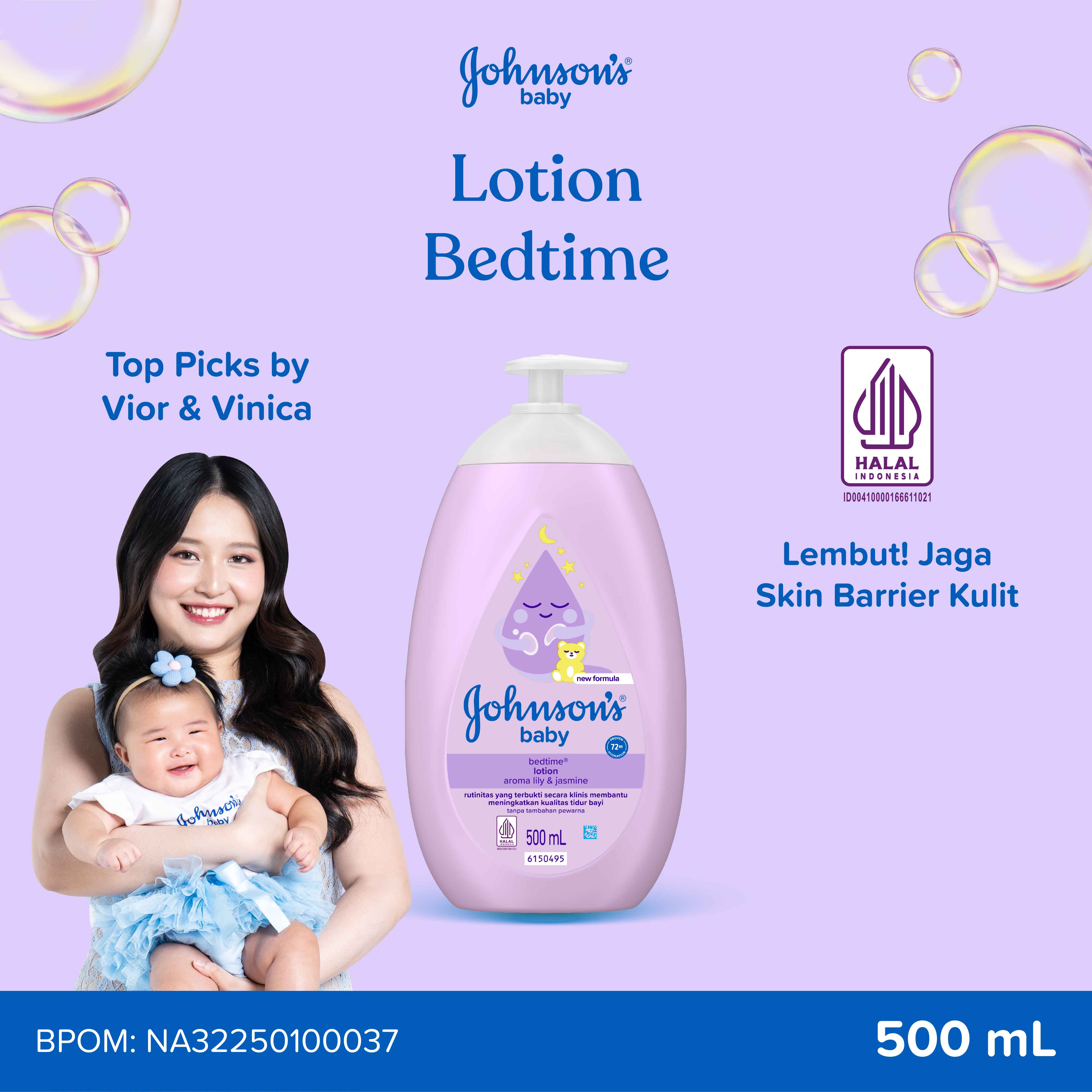 JOHNSONS Bedtime Baby Lotion 500ml - Losion Bayi