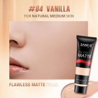 SANIYE 【BPOM】 Foundation Cair Matte Poreless Liquid Foundation Dengan Pelembab 3 Warna Full Coverage R1157
