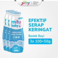 [Paket isi 3] Mitu Baby Powder Fresh & Clean Classic 100gr + 50% - Bedak Bayi Harum