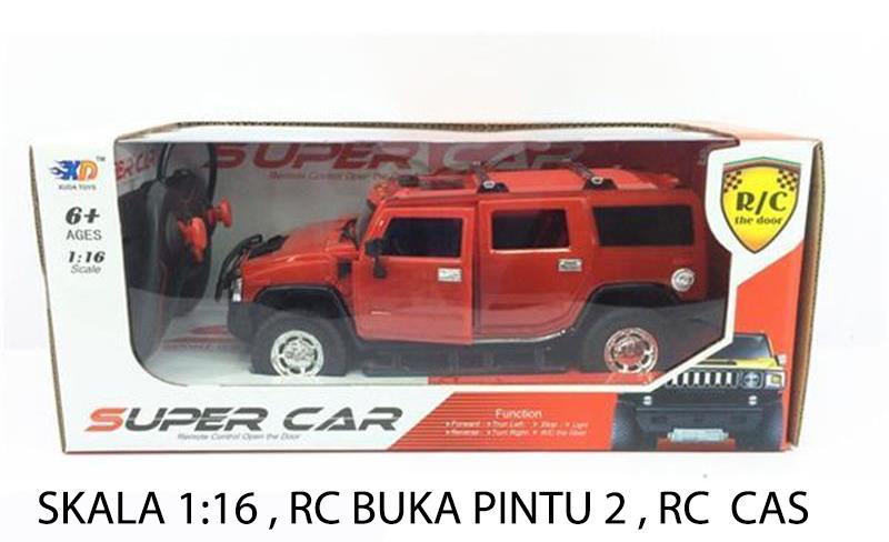 RKJ Mainan Anak RC Mobil Remote Baterai Cas Super Car Hammer Skala 1:16 Bisa