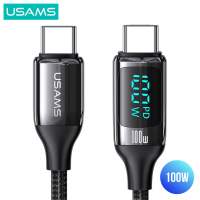 USAMS U78 Kabel Data Fast Charging C to C Digital Display 100W