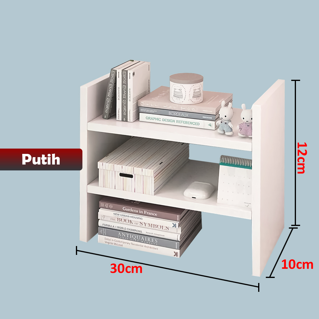 Rak Hiasan Meja Minimalis Hitam & Putih Modern Serbaguna - Yosinogawa Store