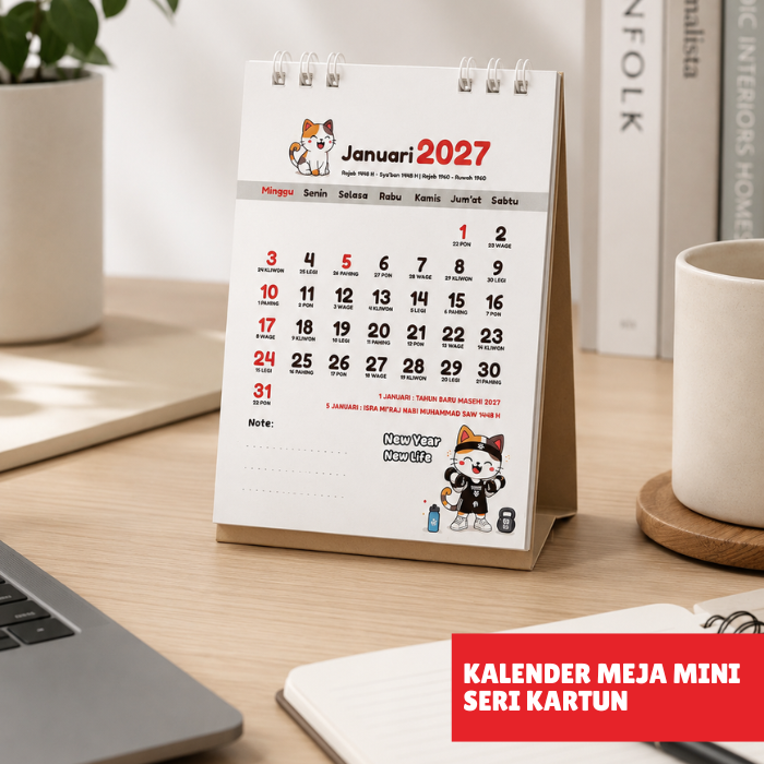 PROMO KALENDER MEJA 2027 MINI MODEL KALENDER ANGKA TERBARU DENGAN PREMIUM DESIGN