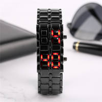 Jam LED Tokyo Flash Lava Chain Watch Iron Samurai Japanese Fashion Wanita Pria