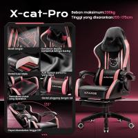 Xpanse Pink Cat Kursi Gaming/Kursi Kantor/Kursi Kerja/Gaming Chair/Kursi Belajar/Kursi Santai/Kursi Komputer
