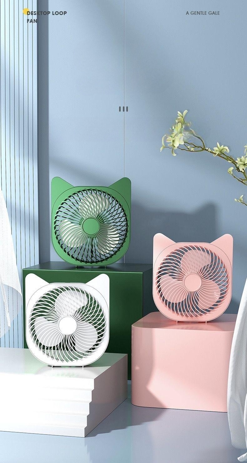 Kipas Angin Meja Colokan USB Portable Bahan Plastic 7Inch Mini Fan Listrik New Model Original Kip...