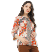 Arjuna Weda Blouse Batik Wanita Motif Lereng Kawung