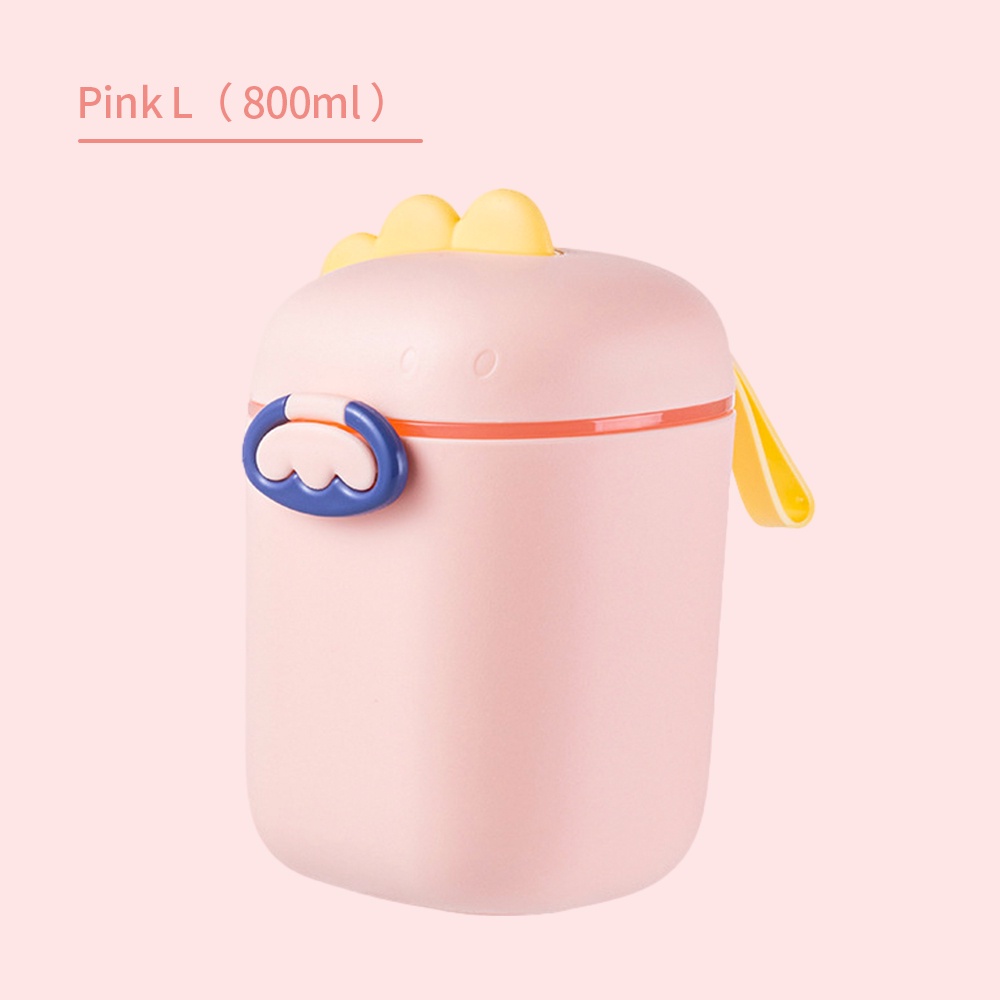 KUKE Tempat Susu Bubuk Bayi Karakter Dino 800ml/Kotak Susu Motif Dino 800ml