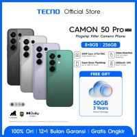[5x SUPERZOOM FLASHSNAP] TECNO CAMON 50 PRO 5G 8GB+8GB*/256GB 50MP Sony LYT-700C 50MP 3x Telephoto Camera MediaTek Dimensity 7400 Ultimate 5G IP69K 6500mAh Android 16 camon50pro