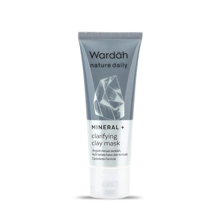 Wardah Nature Daily Mineral + Clarifying Clay Mask 60ml / Masker Wajah / Pera...