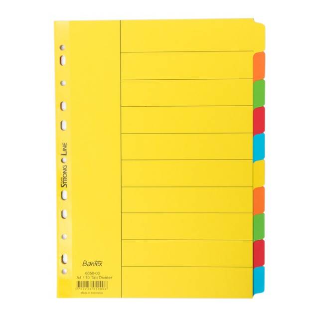 Pembatas Binder File / Cardboard Divider A4 - Bantex 6050 MURAH