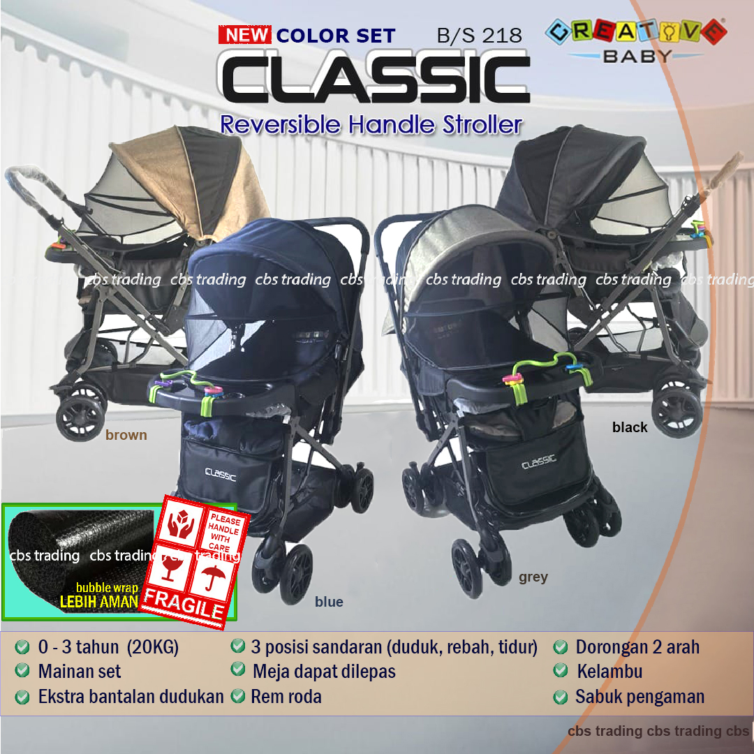 Pliko Creative Classic Baby Stroller BS-218 Lightweight - Kereta Dorong Bay