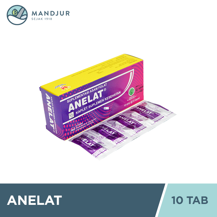 Anelat Strip 10 Kaplet - Suplementasi Asam Folat Ibu Hamil