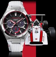 Casio Edifice EQS-800HR Chronograph Honda Racing Edition Strap Kulit Putih