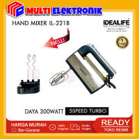 Idealife Hand Mixer Multi Speed Dilengkapi Turbo IL-221B / IL 221B / IL221B