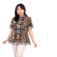 Blouse Big Size Wanita Atasan Batik Lengkap S-M-L-XL-2L-3L-4L-5L-6L-7L Model Blus Jumbo Seragam Batik / Atasan Formal Kantor Wanita Bigsize / Pakaian Batik Jumbo Kerja Kekinian
