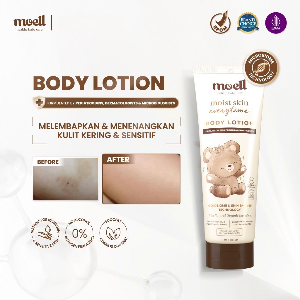 Moell Body Lotion Bayi - Pelembab Kulit Bayi