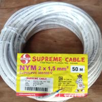 ( 50 M ) KABEL LISTRIK SUPREME  NYM 2X1.5 MM / 50 M / 50 METER Cu / PVC /PVC 300/500V