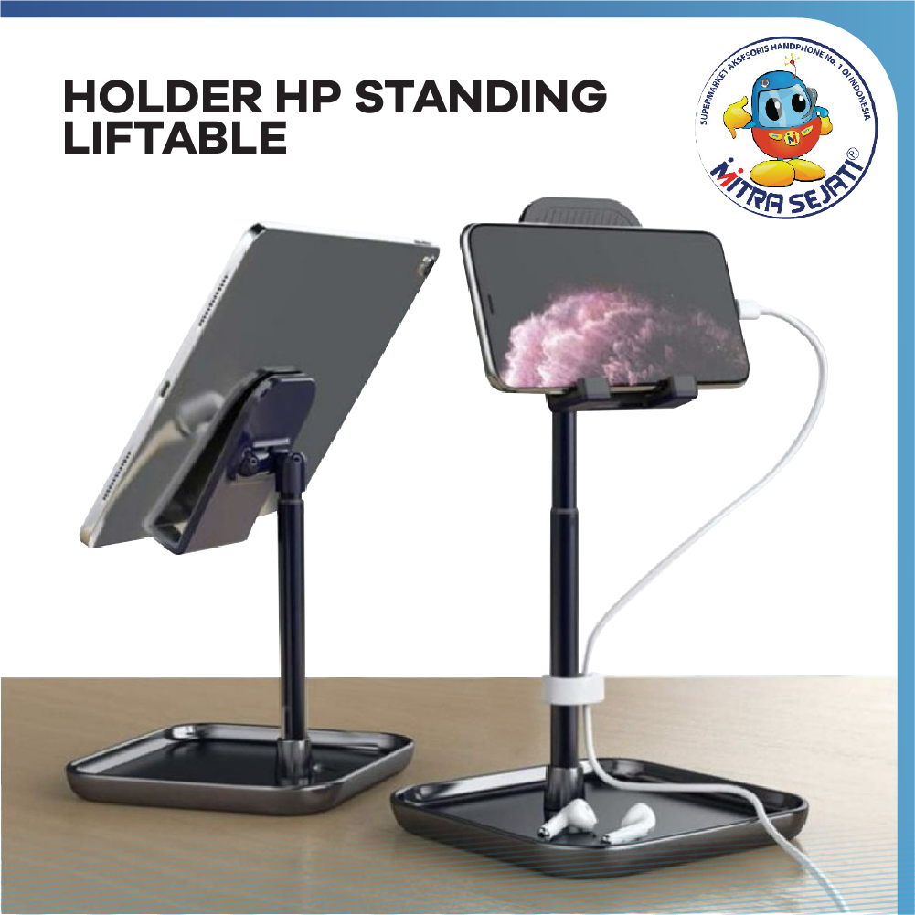 Holder Handphone Standing Liftable Stand Serbaguna -AHHPSTLA