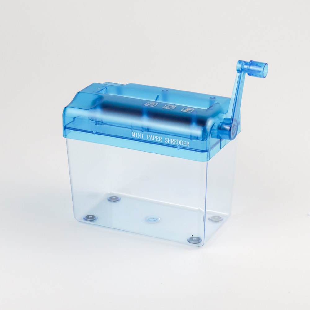 Alat Penghancur Kertas Manual / Pencacah kertas Card Paper Shredder 4.5L - Blue
