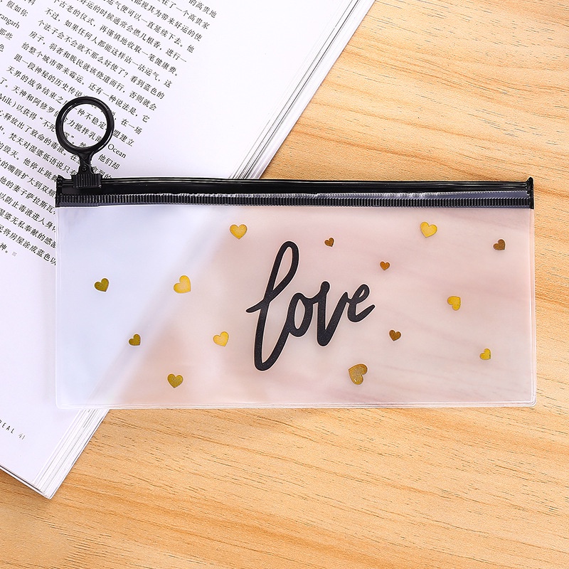 Tempat Pensil Pulpen Transparan Ziplock Karakter Serbaguna Pouch Penyimpanan Kosmetik Pouch Zipper Pencil Case Tempat Penyimpanan Alat Tulis Murah
