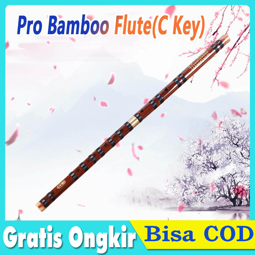 【Dikirim Dlm 24jam】 Kunci C Seruling Bambu Cina Dizi Flute Traditional Alat Musik
