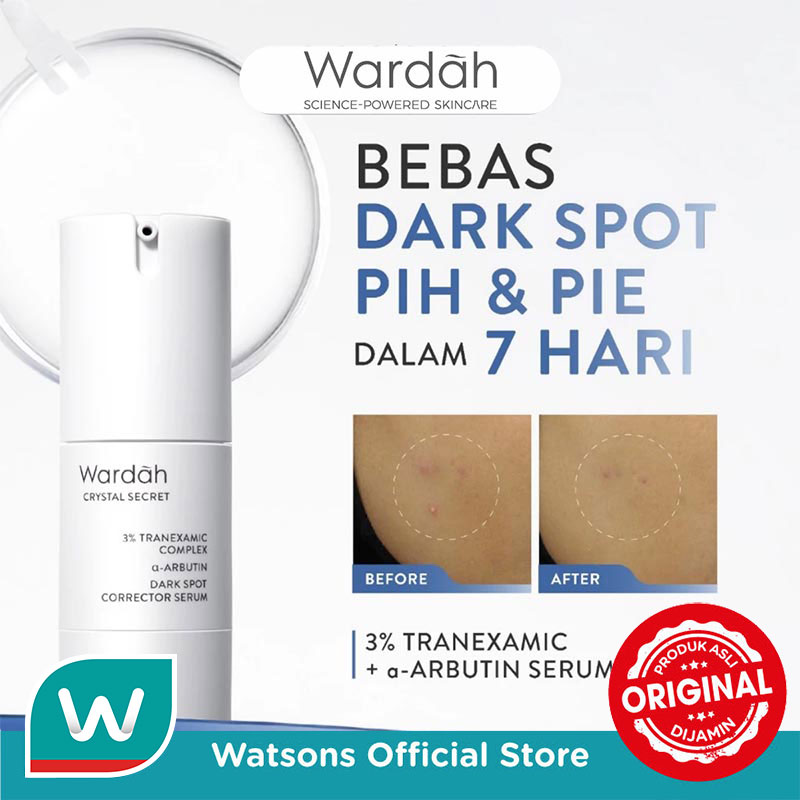 Wardah 3% Tranexamic Acid + Alpha Arbutin Crystal Secret Dark Spot Brightening Serum 20 ml - Seru...