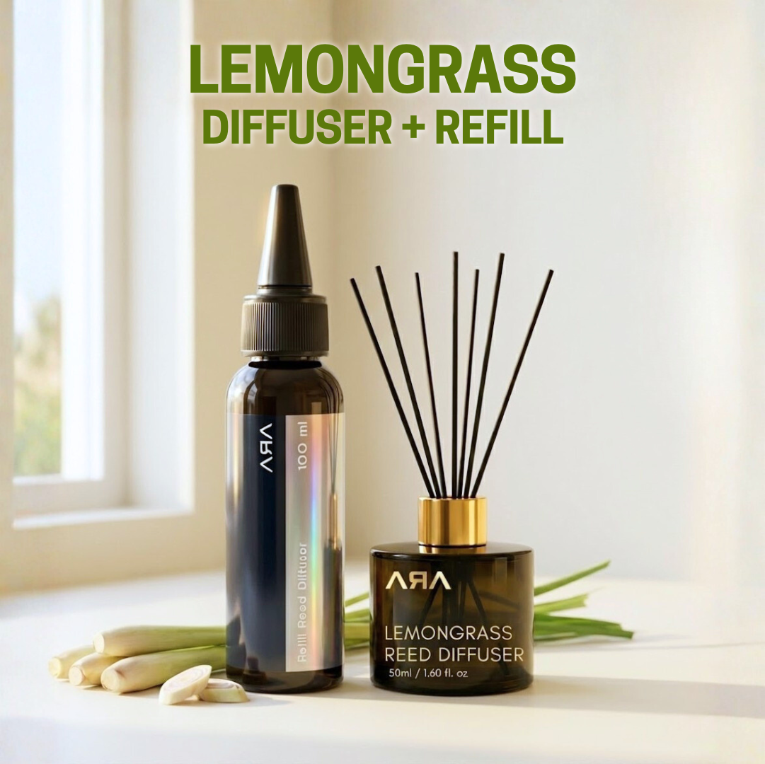 Reed Diffuser Lemongrass (Serai) – Pewangi Ruangan Segar Alami & Bikin Rumah Fresh by ARA