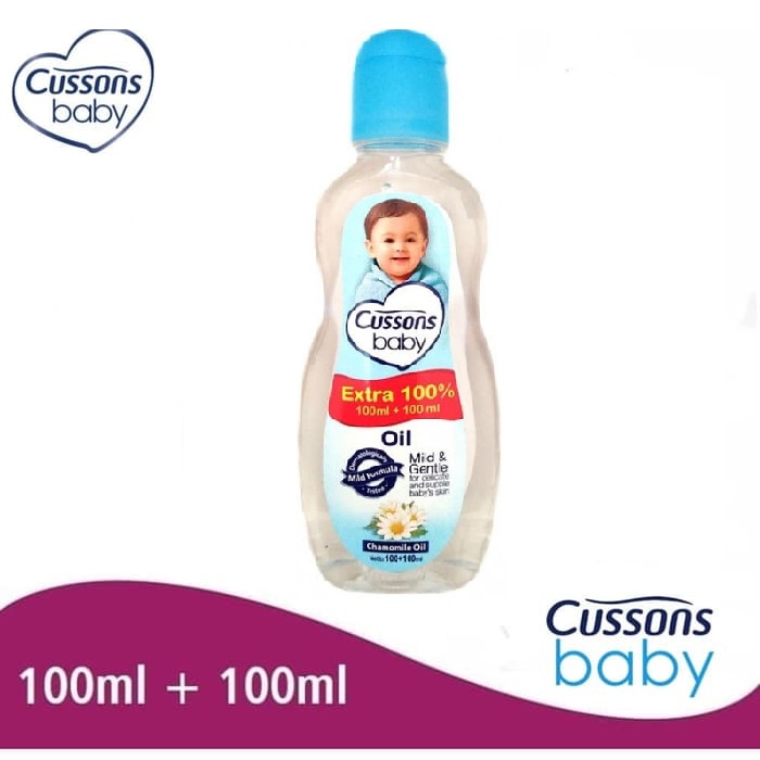 Cussons baby oil minyak bayi 200ml = 100 + 100 ml HALAL Bpom Original