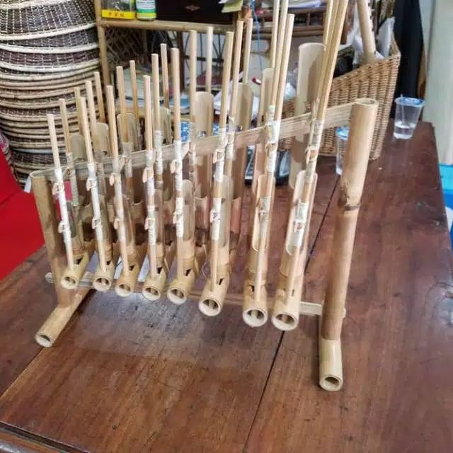 Angklung Motif 1 Oktaf Ukuran mini TK School Nada Diatonis