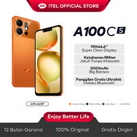 itel A100CS New Design Varian 4GB+64GB | Layar 6.6″ 90Hz | HP Tahan Banting Military Grade | Baterai 5000mAh | UltraLink Free Call
