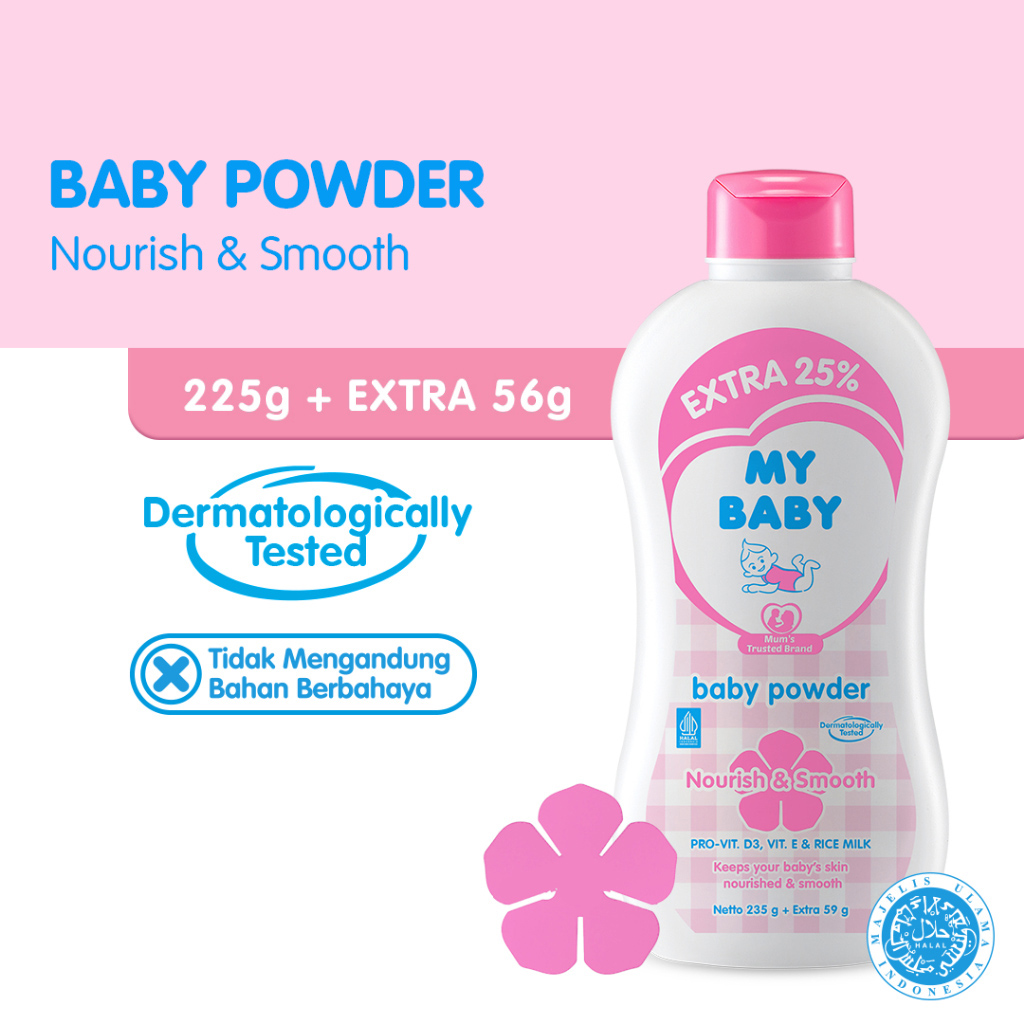 My Baby Powder 225g + 56g - Bedak Tabur Bayi Perawatan Kulit Bayi Sensitif