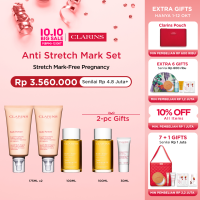 [Clarins 10.10 Set] Body Tonic Oil 100ml dan Body Partner Stretch Mark Cream 175mlx2  Gratis 2 Hadiah - Krim stretchmark / perawatan kehamilan / maternity
