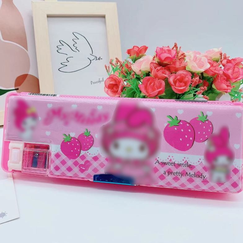 Gratis Ongkir - Kotak Pensil / Kotak Pensil Magnet 2 Sekat / Kotak Pensil Anak