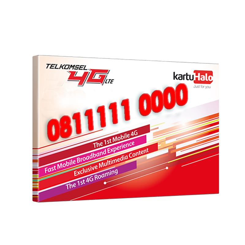 Nomor cantik perdana halo 08 11111 0000 kartu halo 0000