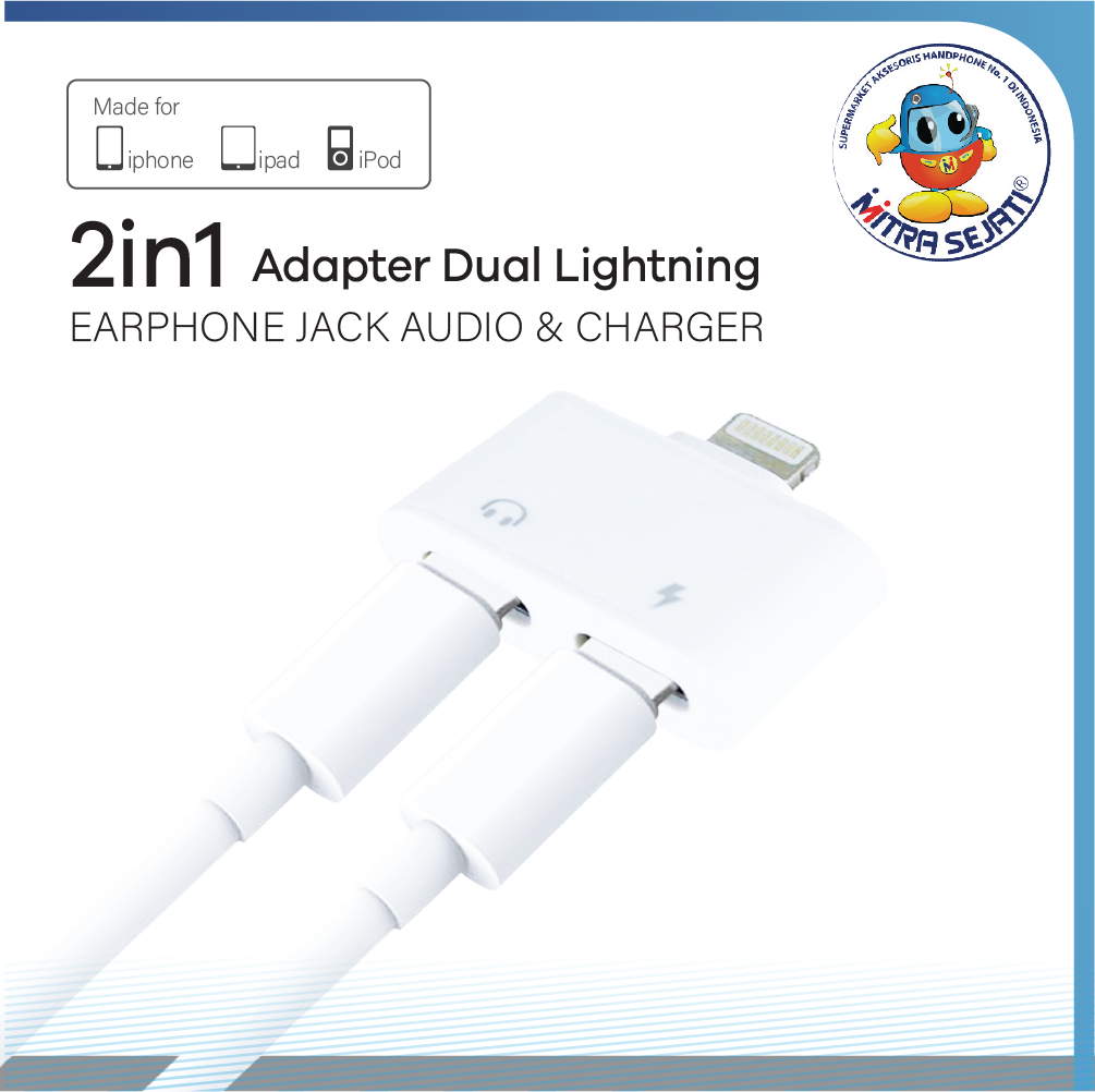 Adapter Lightning Audio & Kabel Charger 2in1-1ADPL2IN1
