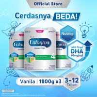 [Paket isi 3] Enfagrow Essential 4 Susu Formula 3-12 Tahun Rasa Vanila 1800gr
