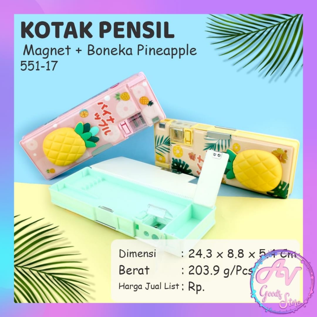Kotak Pensil Magnet Squishy 551 / Tempat Pensil Fancy Boneka Squishy Lucu