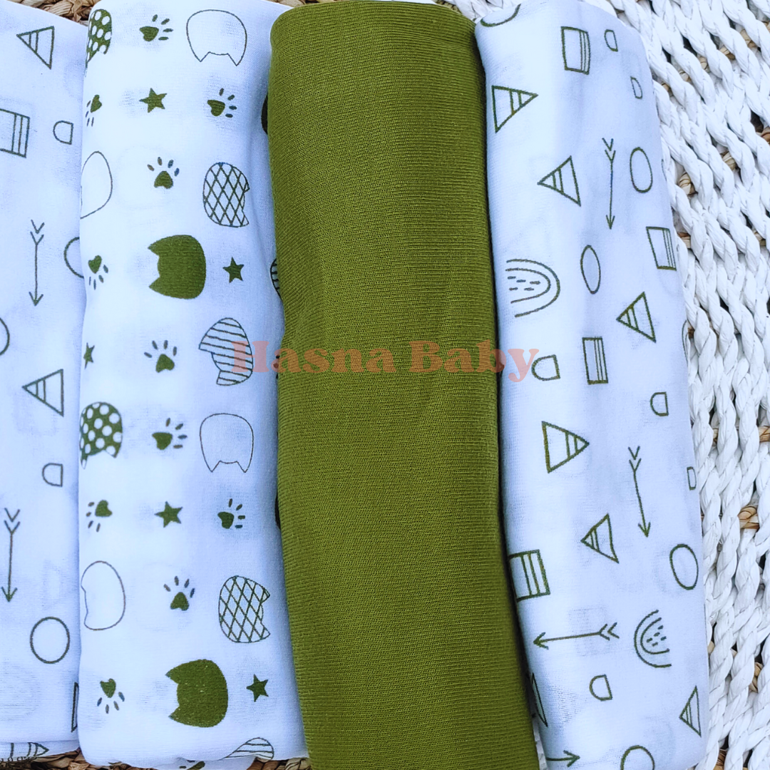 Bedong Pernel Bayi Baru Lahir SNI Motif Lucu Seri Olive- Juragan Lebak