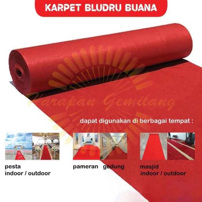 Karpet Bludru Meteran BUANA Karpet Panggung / Pameran Karpet Masjid
