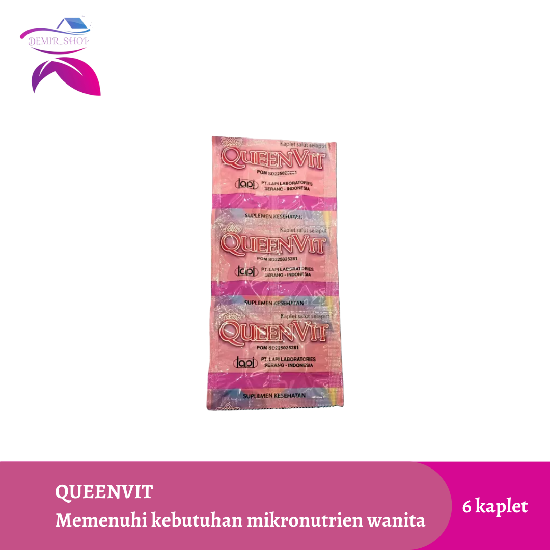 Queenvit Strip 6 Kaplet / Suplemen Kesehatan Wanita