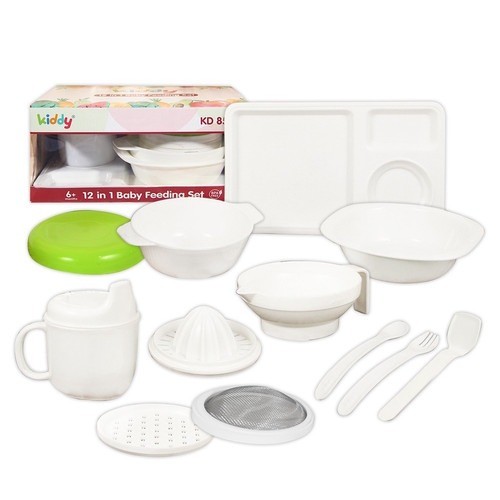 Kiddy Food Maker Set 12 IN 1 - KD8503 BPA Free SNI - Peralatan Penghalus Makanan Bayi