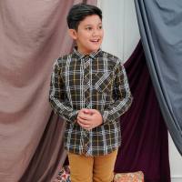 Shirt/ Kemeja Anak Laki/ Rodeo Junior Black Shirt With Elbow