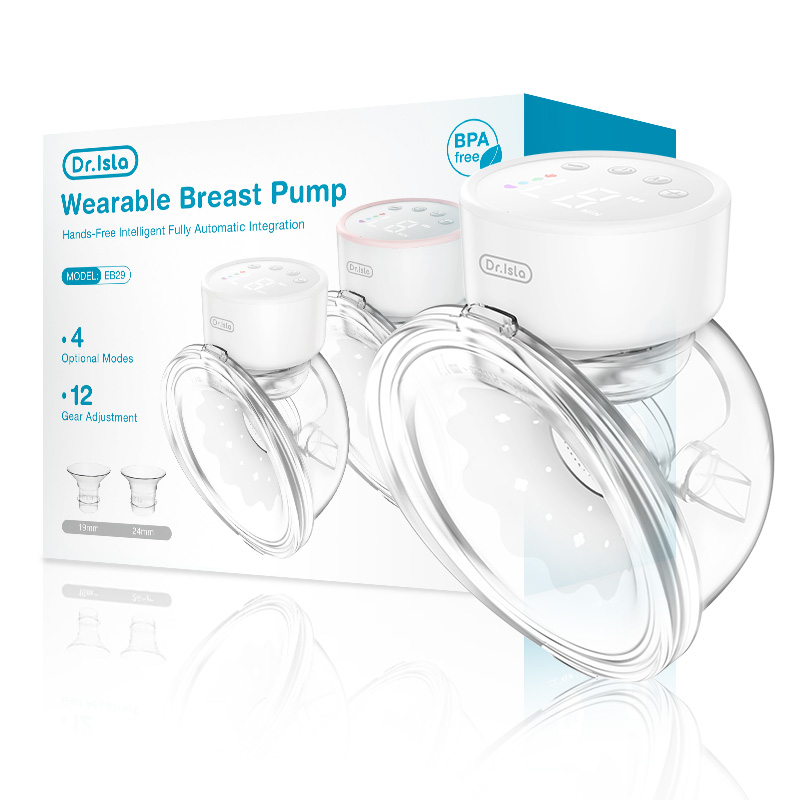 Dr.Isla Pompa ASI Elektrik Handfree 4 Modes & 12 Levels 1600mAh Battery capacity Wearable Electric Breast Pump Portable Wireless Electric Wearable pompa asi handsfree Portable Breast Pump Portable EB29