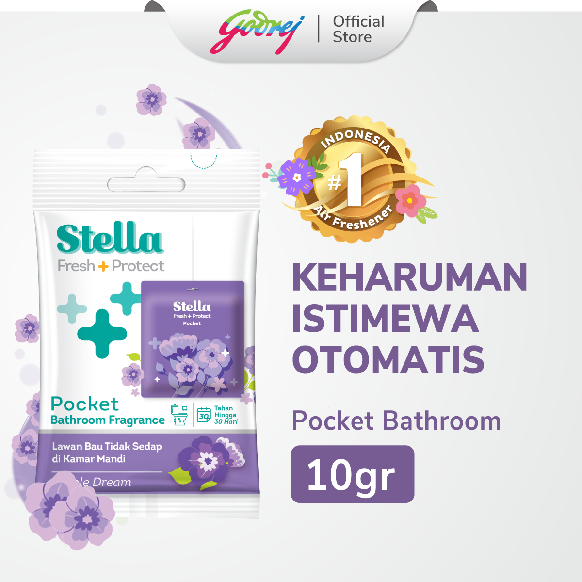 Stella Pocket Bathroom Purple Dream 10gr - Pengharum Kamar Mandi